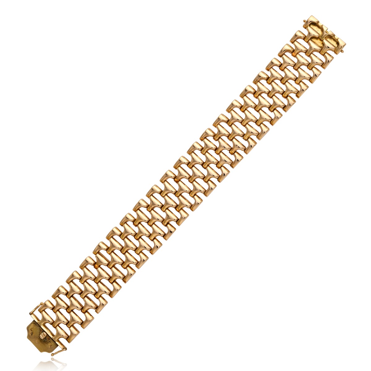 18k Rose Gold French Link Bracelet