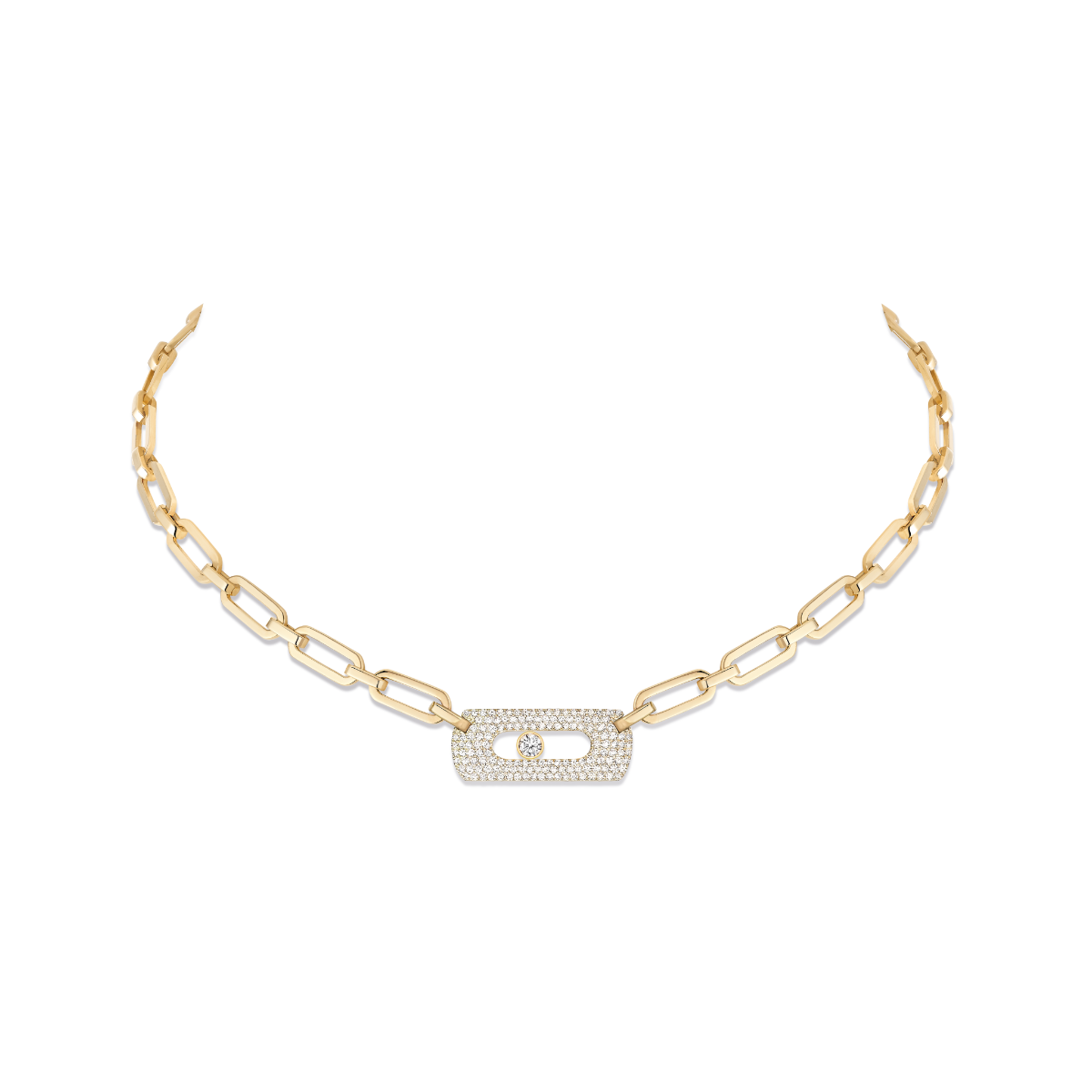Messika 18k Yellow Gold Move Curb Necklace