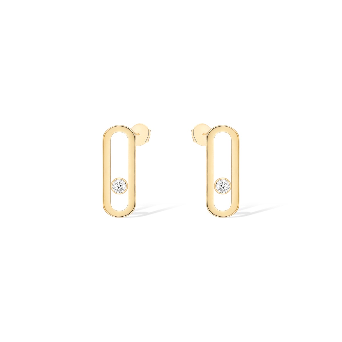 Messika 18k Yellow Gold Move Uno Large Stud Earrings  
