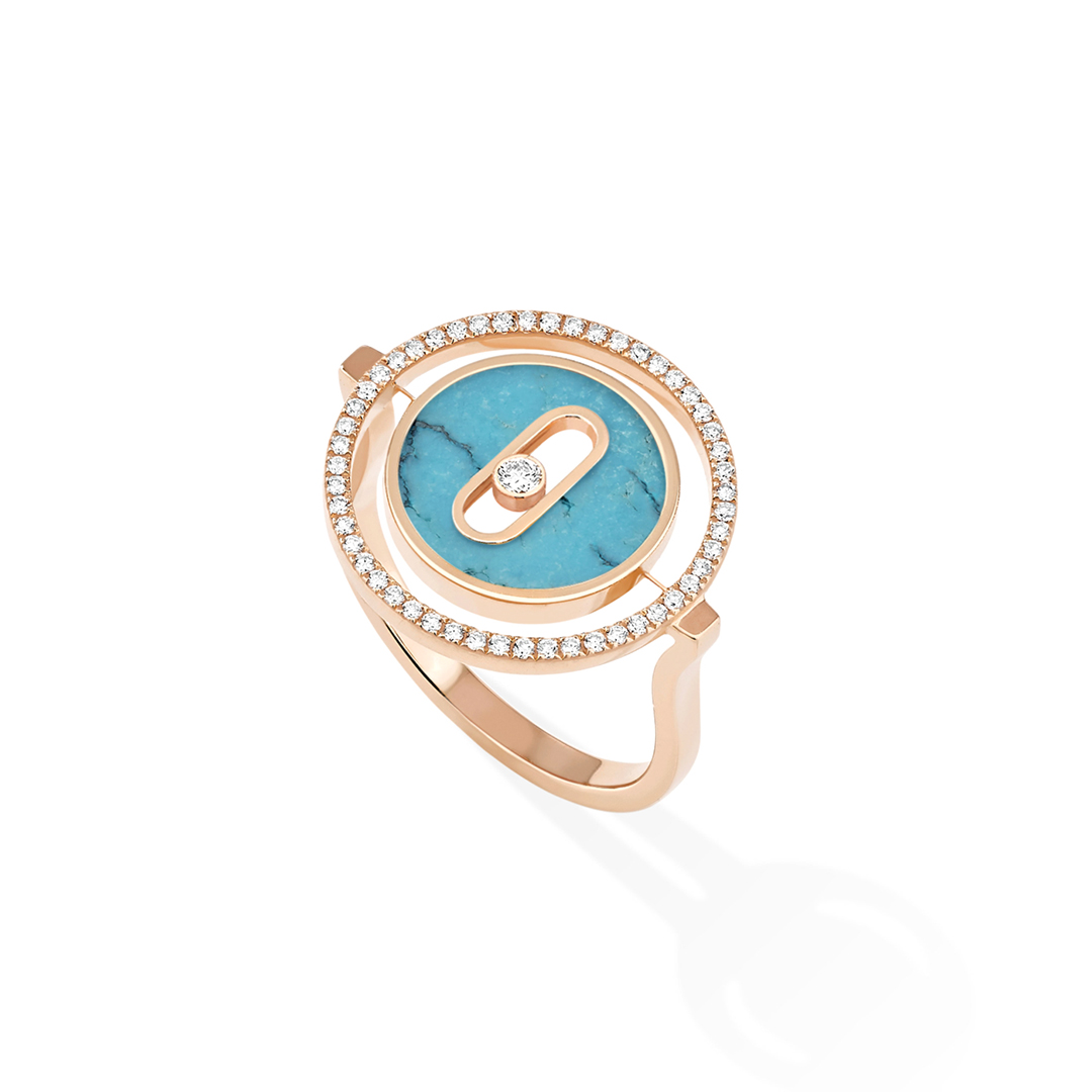 Messika 18k Rose Gold & Turquoise Lucky Move Ring