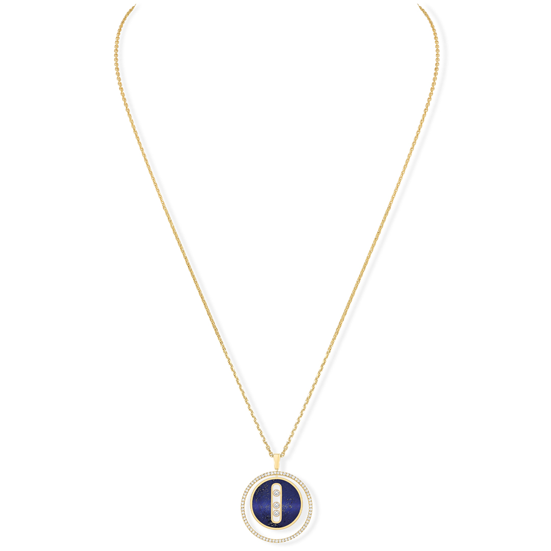 Messika 18k Yellow Gold Lucky Move Long Lapis Lazuli Necklace