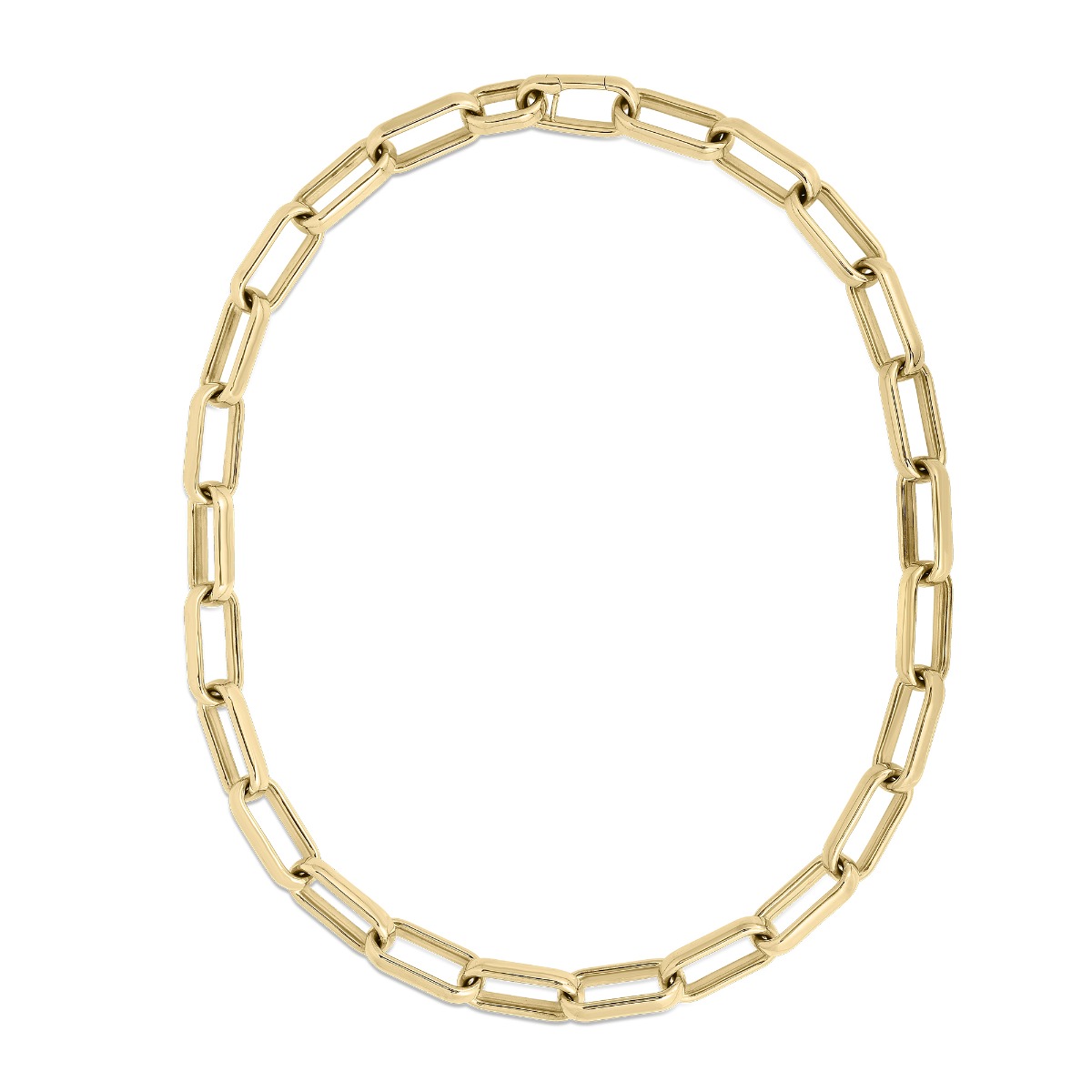 Roberto Coin 18k Yellow Gold Large Oval Paperclip Link Chain
