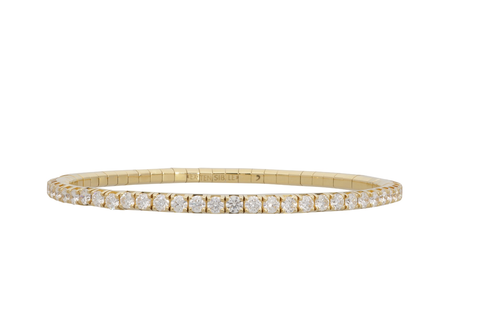 Extensible 18k Yellow Gold Diamond Bracelet