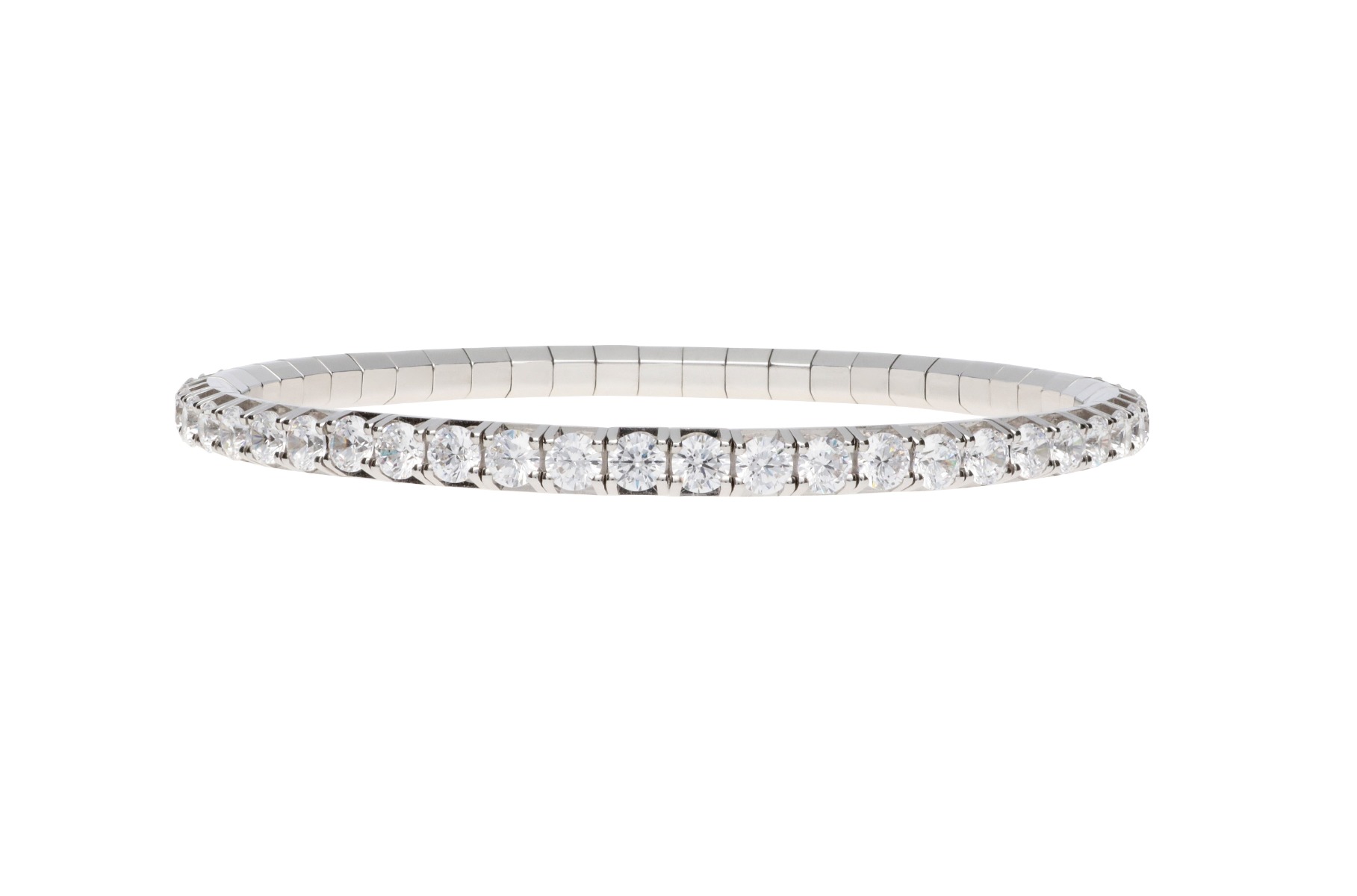 Extensible 18k White Gold Diamond Bracelet
