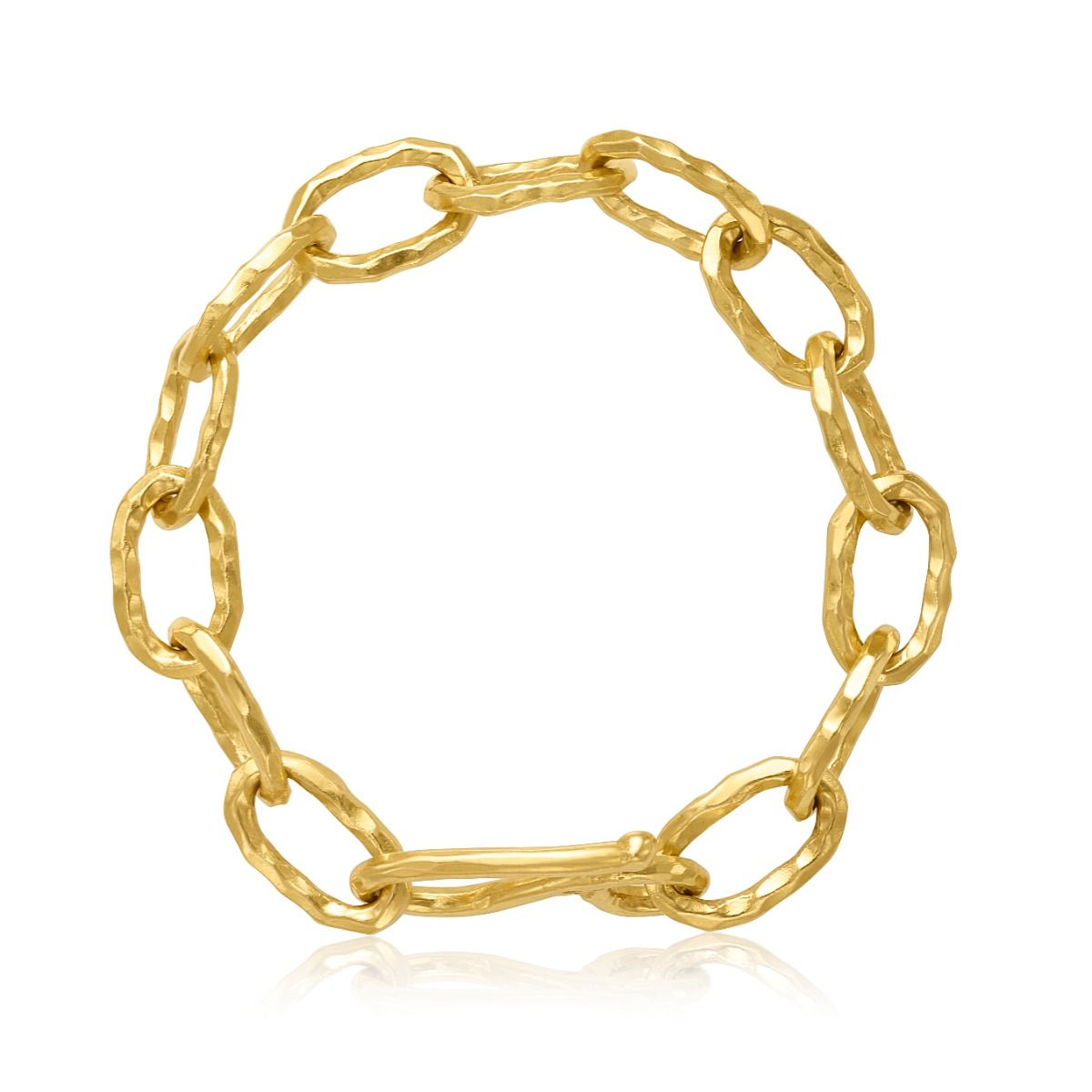 Jean Mahie 22k Yellow Gold Cadene 13 Oval Link Bracelet | Eiseman
