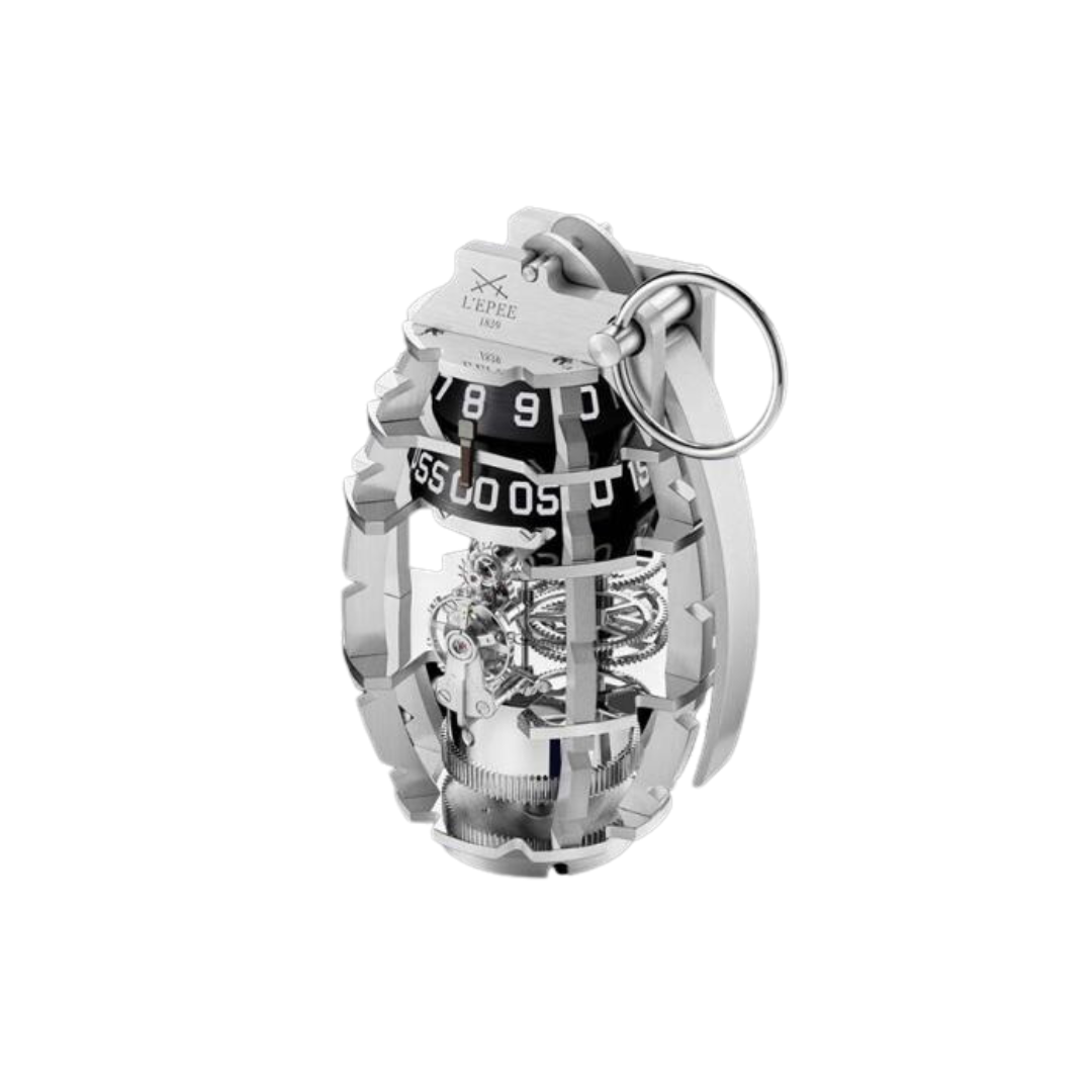 L'Epee Grenade Clock, 74.6012/104 | Eiseman Jewels