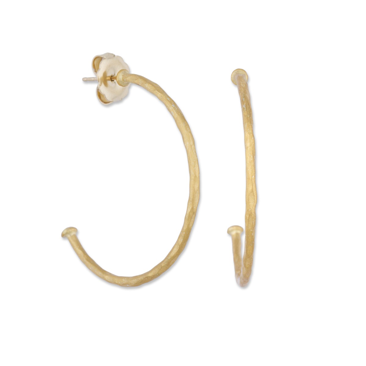 Lika Behar 24k Gold Hammered Dima Hoop Earrings