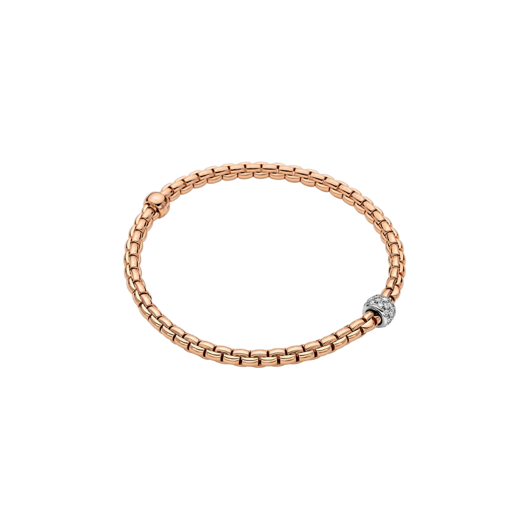 FOPE Eka 18k Rose Gold Diamond Rondel Bracelet