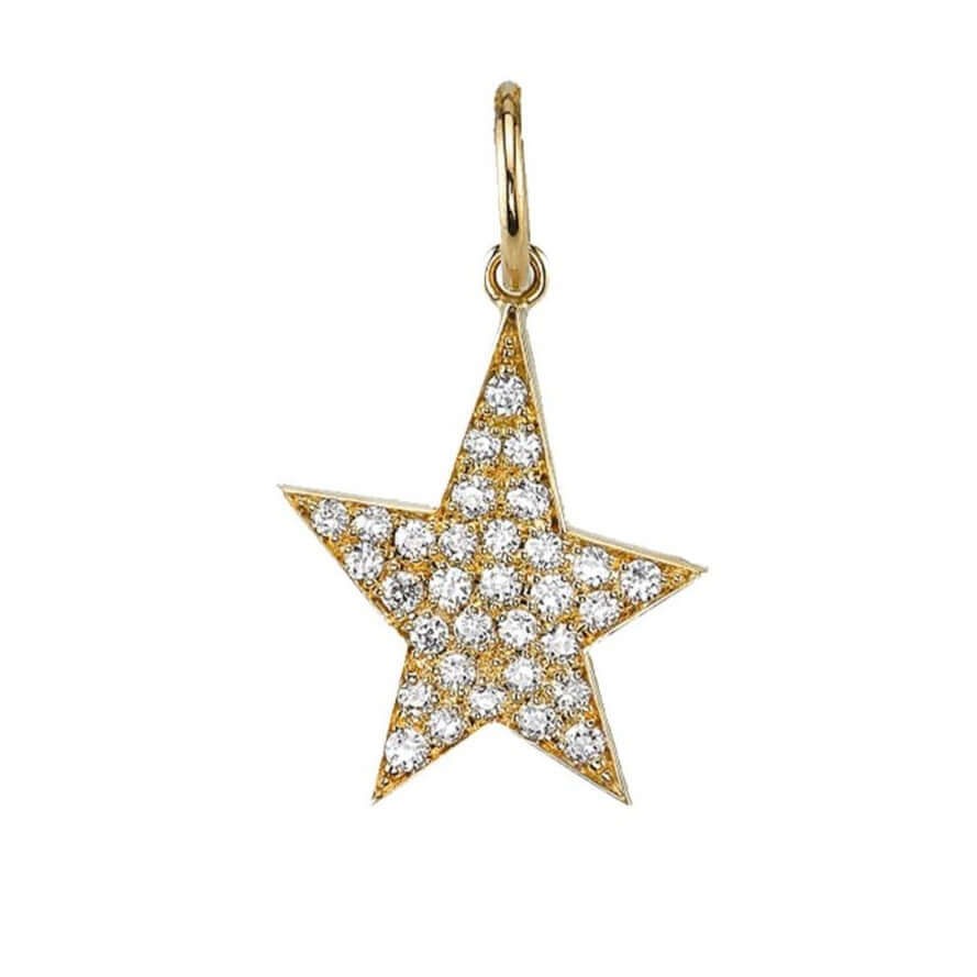 Single Stone Kinsley 18k Yellow Gold Diamond Star Pendant