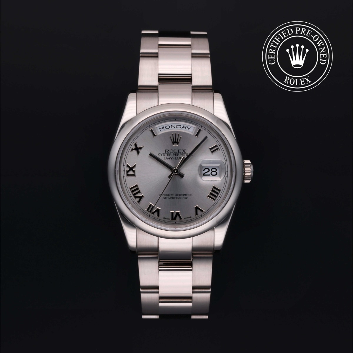 Rolex Certified Pre Owned Oyster Perpetual Day Date 36 118209 Eiseman Jewels Dallas Texas