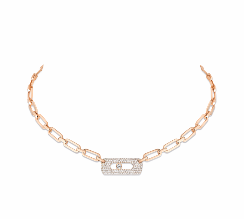 Messika 18k Rose Gold Move Curb Necklace